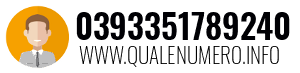 Numero di telefono 0393351789240 0393351789240