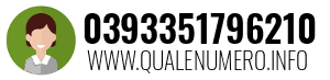 Numero di telefono 0393351796210 0393351796210