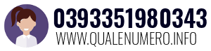Numero di telefono 0393351980343 0393351980343
