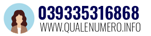 Numero di telefono 039335316868 039335316868