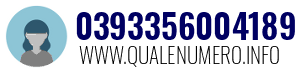 Numero di telefono 0393356004189 0393356004189