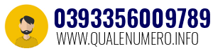Numero di telefono 0393356009789 0393356009789