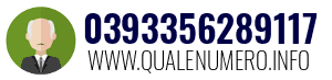 Numero di telefono 0393356289117 0393356289117