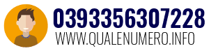 Numero di telefono 0393356307228 0393356307228