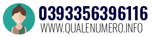Numero di telefono 0393356396116 0393356396116