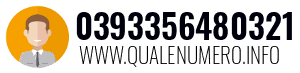 Numero di telefono 0393356480321 0393356480321