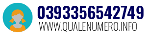 Numero di telefono 0393356542749 0393356542749
