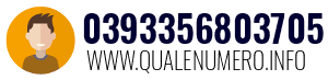 Numero di telefono 0393356803705 0393356803705