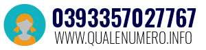 Numero di telefono 0393357027767 0393357027767