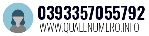 Numero di telefono 0393357055792 0393357055792
