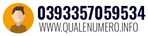 Numero di telefono 0393357059534 0393357059534