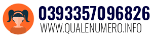 Numero di telefono 0393357096826 0393357096826