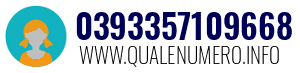 Numero di telefono 0393357109668 0393357109668