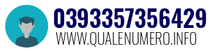 Numero di telefono 0393357356429 0393357356429