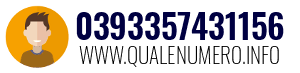 Numero di telefono 0393357431156 0393357431156