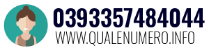 Numero di telefono 0393357484044 0393357484044