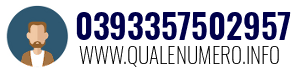 Numero di telefono 0393357502957 0393357502957