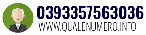 Numero di telefono 0393357563036 0393357563036