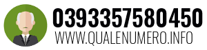 Numero di telefono 0393357580450 0393357580450