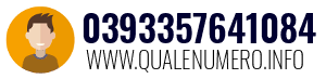 Numero di telefono 0393357641084 0393357641084