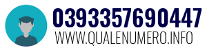 Numero di telefono 0393357690447 0393357690447