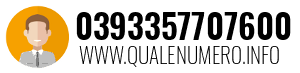 Numero di telefono 0393357707600 0393357707600