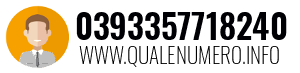 Numero di telefono 0393357718240 0393357718240
