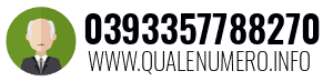 Numero di telefono 0393357788270 0393357788270