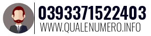 Numero di telefono 0393371522403 0393371522403