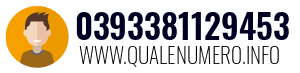 Numero di telefono 0393381129453 0393381129453