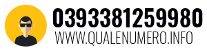 Numero di telefono 0393381259980 0393381259980