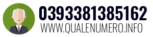 Numero di telefono 0393381385162 0393381385162