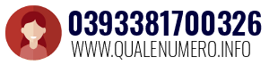 Numero di telefono 0393381700326 0393381700326