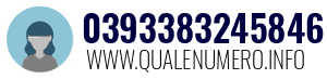 Numero di telefono 0393383245846 0393383245846