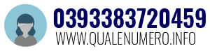 Numero di telefono 0393383720459 0393383720459