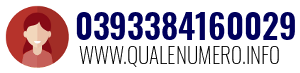 Numero di telefono 0393384160029 0393384160029