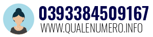 Numero di telefono 0393384509167 0393384509167