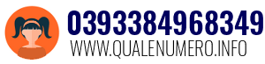 Numero di telefono 0393384968349 0393384968349