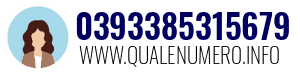 Numero di telefono 0393385315679 0393385315679