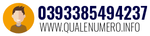 Numero di telefono 0393385494237 0393385494237