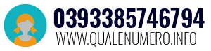 Numero di telefono 0393385746794 0393385746794