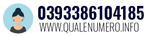 Numero di telefono 0393386104185 0393386104185