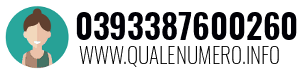 Numero di telefono 0393387600260 0393387600260