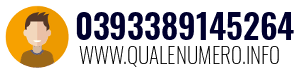 Numero di telefono 0393389145264 0393389145264