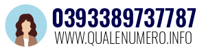 Numero di telefono 0393389737787 0393389737787