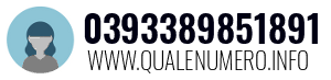 Numero di telefono 0393389851891 0393389851891