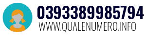 Numero di telefono 0393389985794 0393389985794