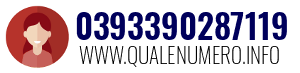 Numero di telefono 0393390287119 0393390287119