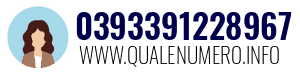 Numero di telefono 0393391228967 0393391228967