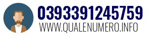 Numero di telefono 0393391245759 0393391245759